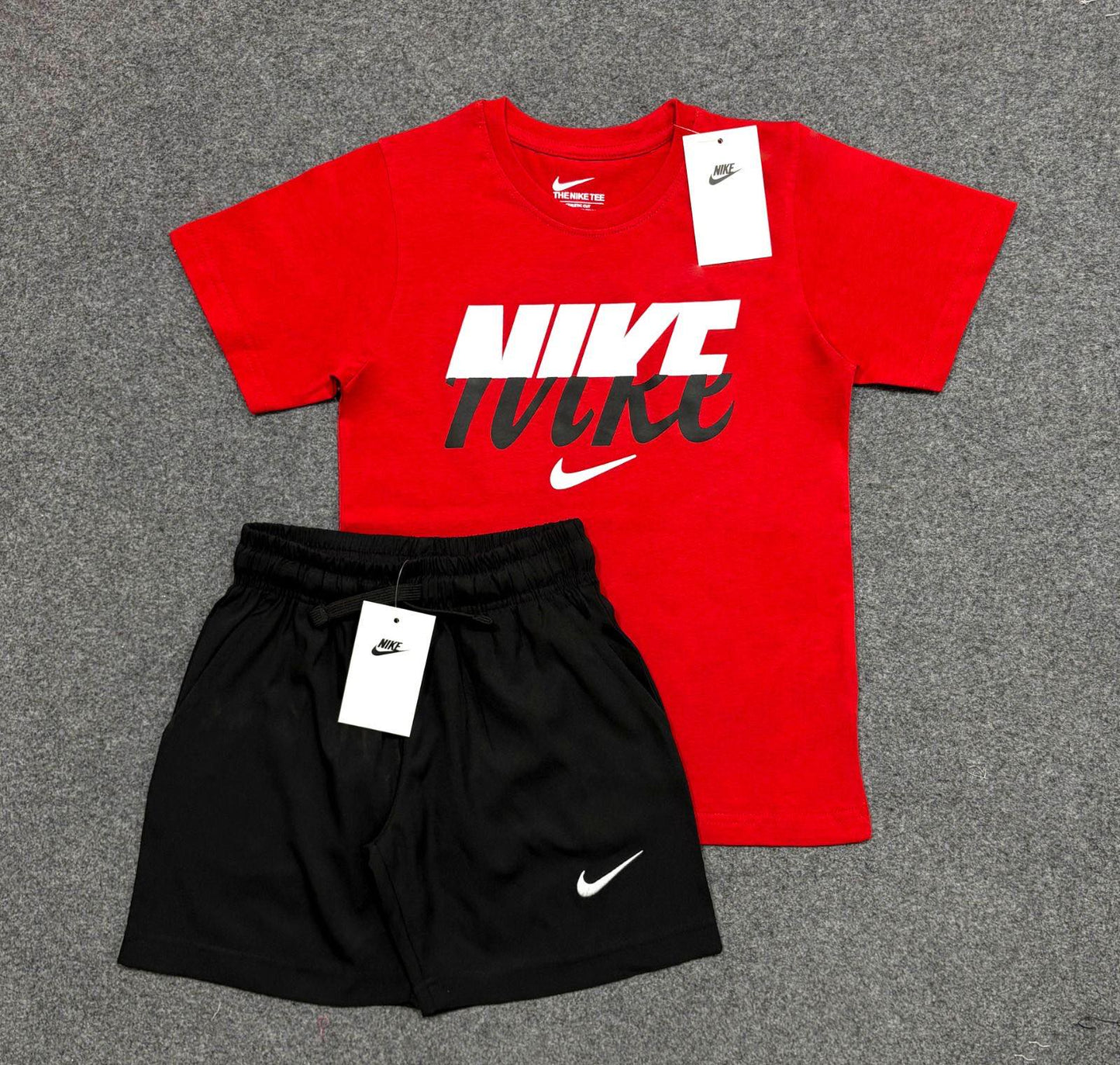 NK KIDS- COTTON TEE & NYLON SHORT PRINT & EMD