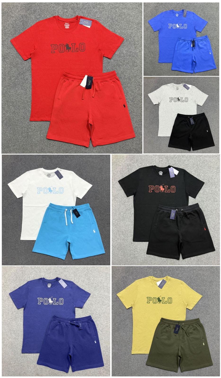 RL MENS COTTON TEE & FLEECE SHORT