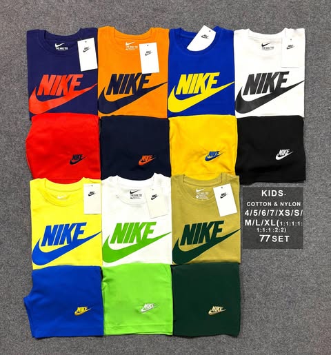 NK KIDS- COTTON TEE & NYLON SHORT