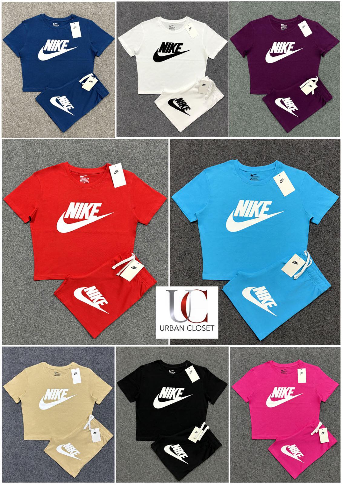 NK-LADIES- CROP TOP SHORT SET