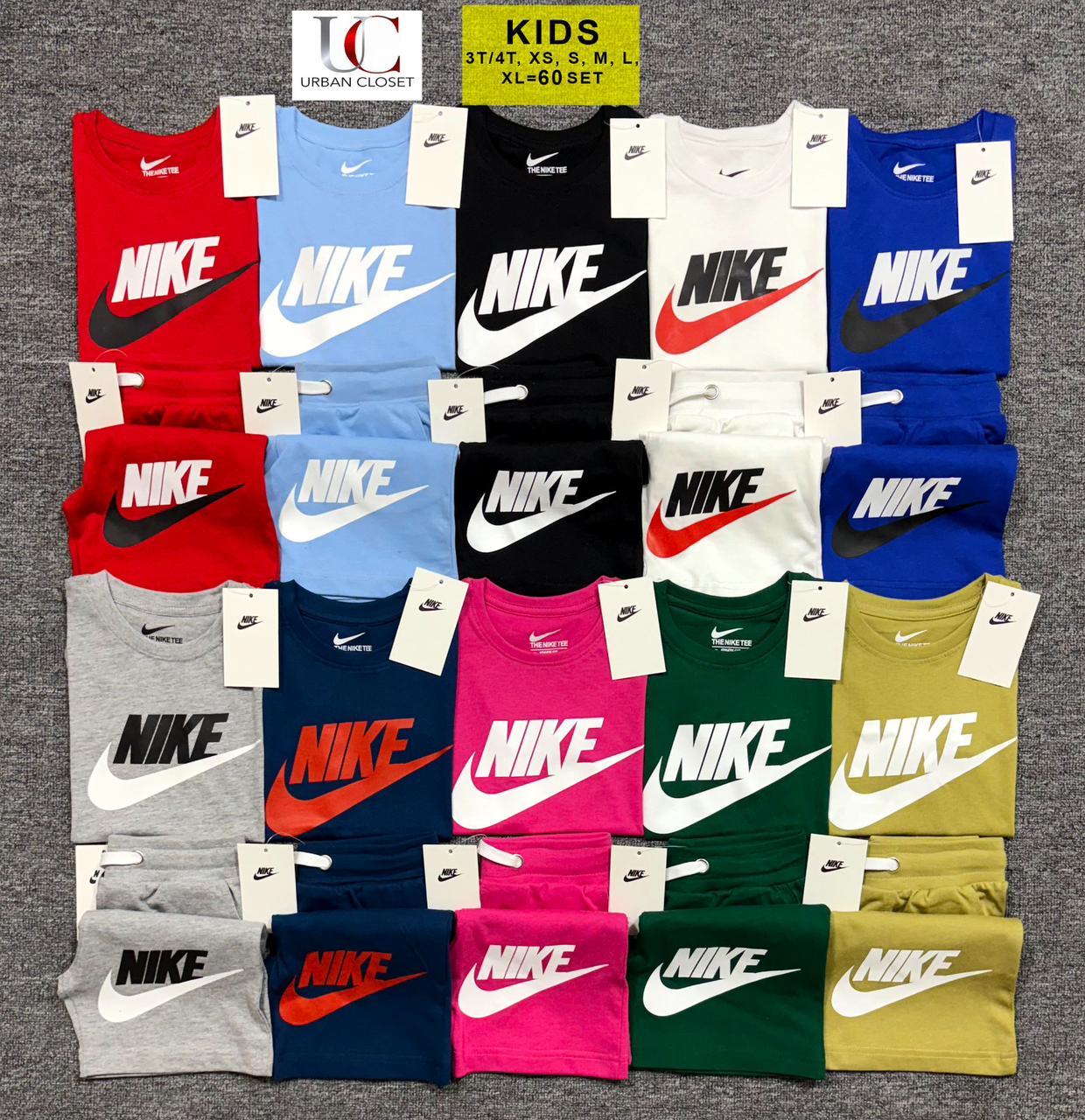 NIKE-KIDS  COTTON TEE & SHORT SET