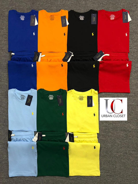 RL-MENS COTTON TEE & SHORT SET